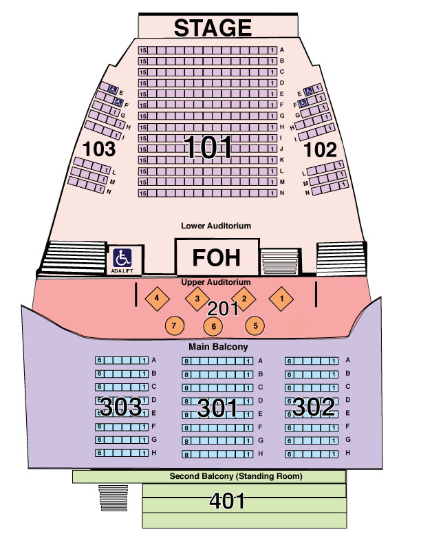 The Pageant Seating Chart